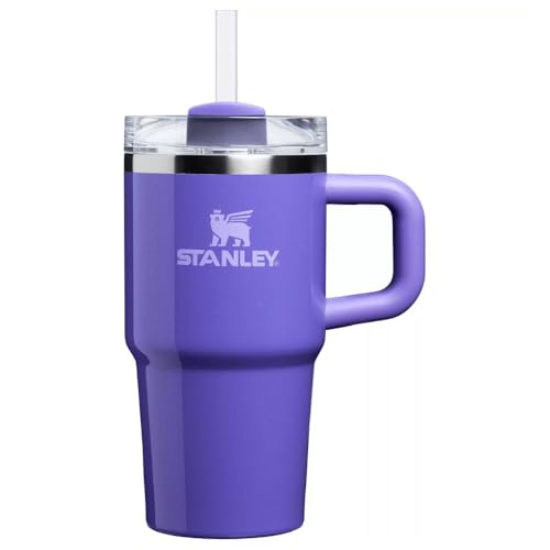 STANLEY Quencher H2.0 Tumbler with Handle and Straw 20 oz | Flowstate 3-Position Lid | Cup Holder Compatible for Travel | Insulated Stainless Steel Cup | BPA-Free | Dahlia Shimmer (Purple)