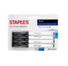 STAPLES Remarx Dry Erase Markers, Fine Tip, Black, 4-Pack