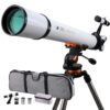 Starboosa Telescope 70mm Aperture and 700mm Focal Length - Professional Astronomy Refractor Telescope for Beginners - with Phone Mount,Stainless Tripod,Handbag,Metal 5X Barlow Lens,Filter