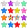 Star Fidget Squeeze Toy, Soft Rubber Stress Relief Ball with Filled Beads, Squishy Pentagram Sensory Toy for Adults Kids, Casual Decompression Party Favour
