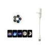 Starry Sky Moon Projection Lamp, USB Flexible Gooseneck Galaxy Projector Night Light with Assorted Space Film Slides, LED Ambience Projector Light for Bedroom Ceiling, Aesthetic Decor for Room