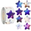 Star Stickers for Kids Reward 3000pcs/6roll Color Holographic Star Stickers for Wall Crafts Classroom Teachers Supplies for Foil Label