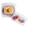 Stasher 2-Pack Kids Lunch Set, Silicone Sandwich & Snack Lunch Containers for Kids, Reusable Food Storage Bags, Microwave Dishwasher & Freezer Safe, BPA-Free, Leak-Free, Bee Print