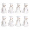 SteadyRise 8 Pack Plastic Vases Bulk, 7" Unbreakable White Origami Flower Vases, Nordic Centerpieces for Living Room Wedding Home Decor Table
