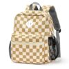 STEAMEDBUN Corduroy Toddler Backpack for Girls Boys 2-4, Kids Preschool Backpack for Kindergarten - Checkered