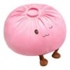 Steamed Bun Plush Pillow Multi-Purpose PP Cotton Filled Pillow Washable Soft Plush Stuffed Pillows for Kids Adults Home Sofa Bed Decor (D)