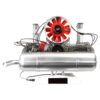 Steam Engine Model Kit, 1/4 Scale Transparent Functional Flat-Six Boxer Engine Model with LED & Sound Module for STEM Learning & Physical Experiment Demonstration (290PCS)