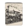 Steam Locomotive Transport Book Sleeve with Zipper Front Pocket for Hardcover