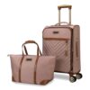 Stella Blanc Belle 2-Piece Softside Carry-On Luggage Set with Travel Tote, Lightweight Expandable Spinner Suitcase, Water-Resistant Polyester, 8-Wheel 360° Spinner Wheels, Mauve