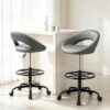 Stella Mia Ergonomic Drafting Chair for Standing Desk, PU Leather Bar Stool