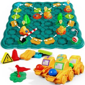 STEM Board Games Kids Toys, Maze Brain Teaser Puzzles Learning Games, Logic Road Track Building Blocks Educational Montessori Preschool Birthday Boys Girls Gifts for Kids Ages 3 4 5 6 7 8 Year Old