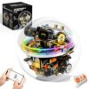 STEM Robot Building Kit for Kids Ages 8-14, 804 PCS Remote & APP Control Spherical Robotics Toy with LED Expressions & Cyberpunk Lights, Programmable Rolling Technic Coding Set, Gift for Boys & Girls
