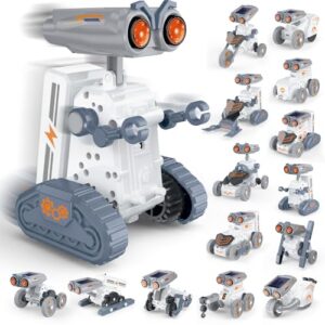 STEM Solar Robot Building Kit, 14-in-1 Education Building Toys for Kids 8-12, DIY Two Acitvited Mode Educational Science Kits Birthday Gifts for 8 9 10 11 12 13 Years Old Boys Girls Teens