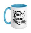 STEM Teacher Unbreakable Ceramic Mug, Blue/White, 15oz