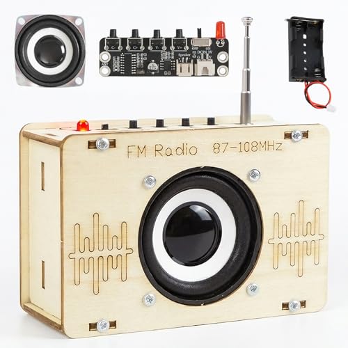 STEM Toys for Ages 6-8-13 Science Kits DIY Building Your Own Radio Craft for Kids Gadget Gifts for 7 9 11 12 14+ Year Old Boys Girls Teen Circuit Engineering Electronics Project Summer Camp Activities