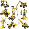 STEM Toys Kids Building Toys – 100 Piece 8-in-1 DIY Learning Construction Toy Set, Educational Kids Building Toys for Boys and Girls Mechanical Engineering Gifts Sets for Ages 5 6 7 8 9 + Years Old