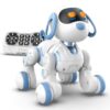 STEMTRON Programmable Remote Control Robot Cat Robot Dog for Kids, Interactive Robotic Dog Robotic Cat, Robo Dog Robo Cat, RC Robot with Touch Sensing, LED Eyes, Dance & Music