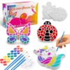 Stepping Stone Painting Kit for Kids Ages 4-8, Paint Your Own Garden Stones