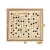 STERLING Wooden Labyrinth Marble Maze Game, Large 12.75" x 11.5" Tilt Maze Game Board with 60 Waypoints and Marble Balls Included, for Kids and Adults 6 Years and Up
