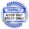 Sticker Notice Keep Out Staff Only, Book For Adult Cup For Tumbler