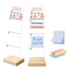Sticky Note Holder, Monitor Memo Board, Cute Sticky Note Board for Desk, Includes 200 Notes, Desk Organizer, Funny Duck “Silly Teachers Build Character”