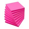 Sticky Notes 3x3 in, Self-Adhesive, 8 Pads, 80 Sheets/Pad (Rose Red)