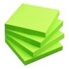 Sticky Notes 3x3 in, Self-Adhesive Note, 4 Pads, 100 Sheets/Pad (Green)