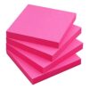 Sticky Notes 3x3 in, Self-Adhesive Note, 4 Pads, 100 Sheets/Pad (Rose Red)