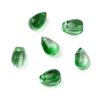 Stiesy 50Pcs Green Teardrop Crystal Glass Beads Water Drop Czech Glass Bead
