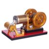 Stirling Engine Kit, Adjustable Speed Suction Fire Type High-End Professional Pure Brass Air Cylinder Heat Energy Engine Model for STEM Learning & Physical Experiment Demonstration