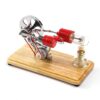 Stirling Engine Kit, ENJOMOR Gamma Hot Air Stirling Engine Generator with LED Lights for STEM Learning & Physical Experiment Demonstration