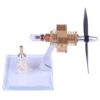 Stirling Engine Kit, Pre-Assembled Brass & Glass Heat Energy Propeller Aircraft Head Shape Stirling Engine Model for STEM Learning & Physical Experiment Demonstration