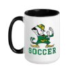 St. Joseph Catholic School Saints Soccer Ceramic Mug, Black/White, 15oz