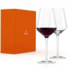 Stölzle Lausitz Red Wine Glasses Quatrophil Set of 2, 19 1/4 oz – Wine Glasses Ideal for Red Wine – Elegant Crystal Glass Goblet for Maximum Aroma – Dishwasher & Shock Resistant