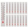 STOBAZA 30pcs Cardboard Thermometer Strips for Crafts - Dual Scale (°c/°f) with Red Liquid Filled Glass Tube - Mini Paper Thermometer Strip for Classroom Crafts Student DIY School Supplies