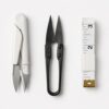 Stoigeld Thread Snips Scissors – 4" Precision for Sewing, Yarn, Embroidery, Cross Stitch, Gardening, Plant Trimming – High Carbon Steel Fine Tip for Home, Tailor, Pro Clothing Stores (Black/White)