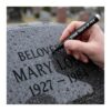 Stone Touch-Up Pen, Golden Tombstone Marker Pen (Black)