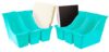 Storex Small Book Bin – Interlocking Plastic Organizer for Home, Office and Classroom, Teal, 6-Pack (71114C06C)
