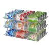 STORICANS Can Organizer For Pantry, Adjustable Height And Width Canned Goods Organizer, Roller Soup Can Organizer Holds Up to 36 Cans for Kitchen Cabinet or Refrigerator(CLear 3 Tier)