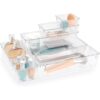 StorMiracle 7 PCS Clear Plastic Drawer Organizers Set, 4 Size Desk Drawer Organizer Trays for Makeup, Jewelry, Kitchen Utensils, Gadgets and Office Accessories