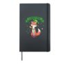 St Patricks Fox - Lucky Fox Hardcover Journal, Black