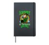 St Patricks Unicorn - Happy St Patricks Day Hardcover Journal, Black