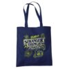 Stranger Things Tales From 85 Graffiti Glow Grocery Travel Reusable Tote Bag, Navy, 38x42cm