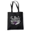 Stranger Things Tales From 85 Hic Scribble Grocery Travel Reusable Tote Bag, Black, 38X42Cm