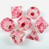 Strawberry Dice Liquid Core DND Dice Set, Sharp Edge D&D Dice Full Set, Dungeons and Dragons Polyhedral RPG DND Dice D6, D20, Gift for Gamer