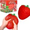 Strawberry Squishy 5.5 Inch Jumbo Slow Rising Soft Fruit Stress Relief Squeeze Item, Soft Decorative Collectible for Adults