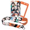 Stray Kids This and that Photocard Holder Case and Lanyard Set, 1 Pcs Lanyard & 1 Pcs ID Photo Holder Stray Kids Run IT Plastic Badge Holder with Strap SKZ Merch Gift，This & that