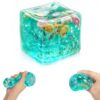 Stress Cube Fidget Toys - Sensory Toys for Kids with Real Sea Shells, Squishy Fidget Toy for Kids & Adults | Non-Toxic Squeeze Ball for Anxiety, Focus & Calm for School, Office