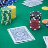 Striped Dice Poker Chips - Gray - Pack of 25 Clay Composite