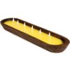 STRN Citronella Candles Bowl Summer Outdoor & Indoor - Ellipse Large Soy Wax Scented Candles with Wooden Bowl, Long Lasting for Garden Patio Yard Home Camping Backyard